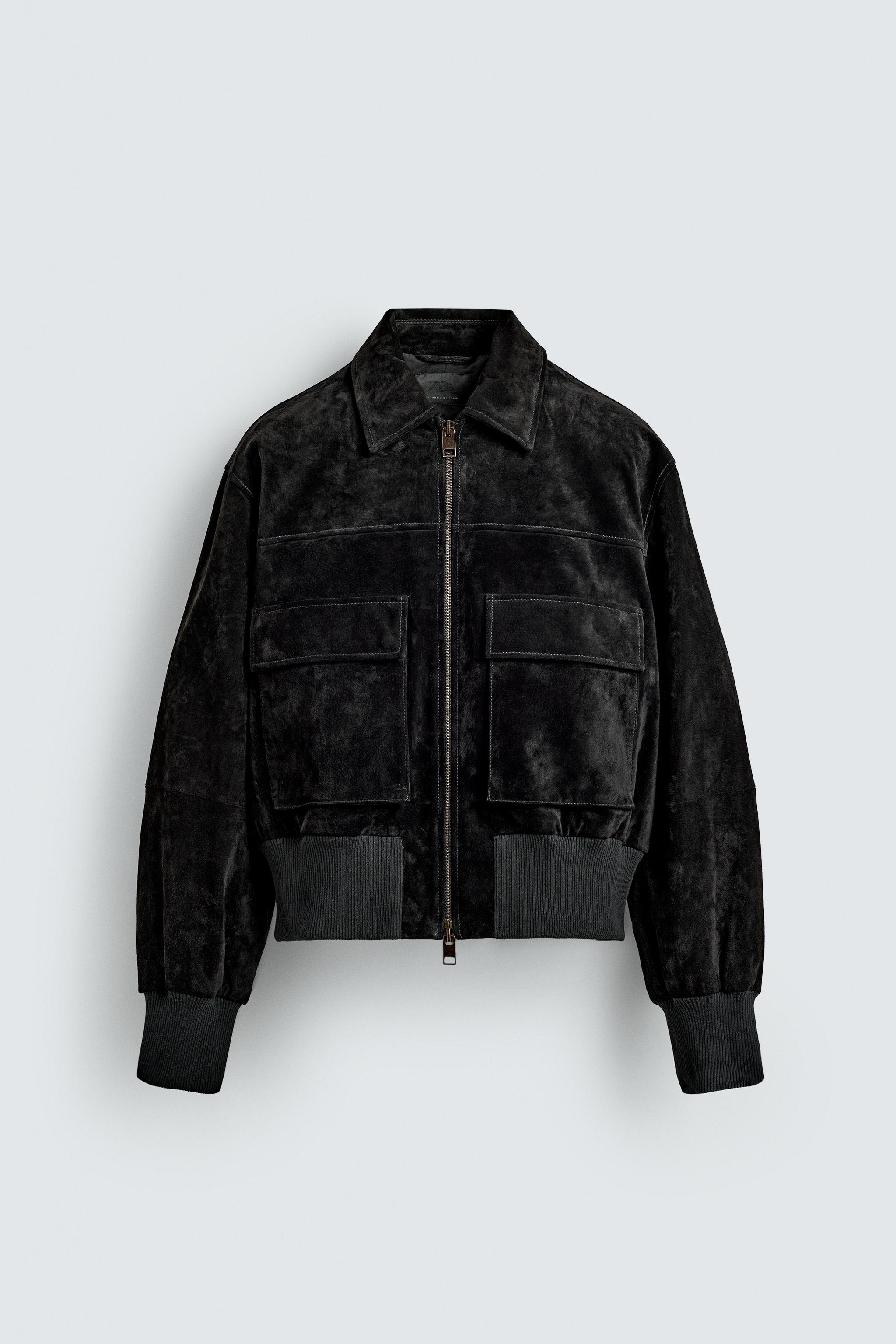 CROPPED SUEDE LEATHER JACKET